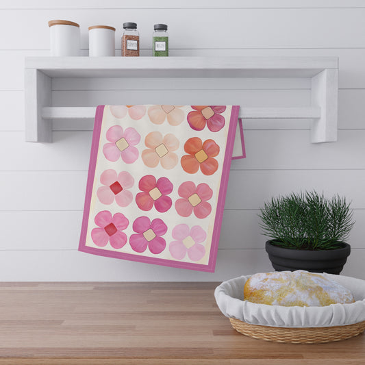 Floral Pattern Cotton Tea Towels