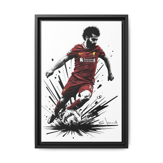 Football Player Portrait of Mo Salah Canvas Print