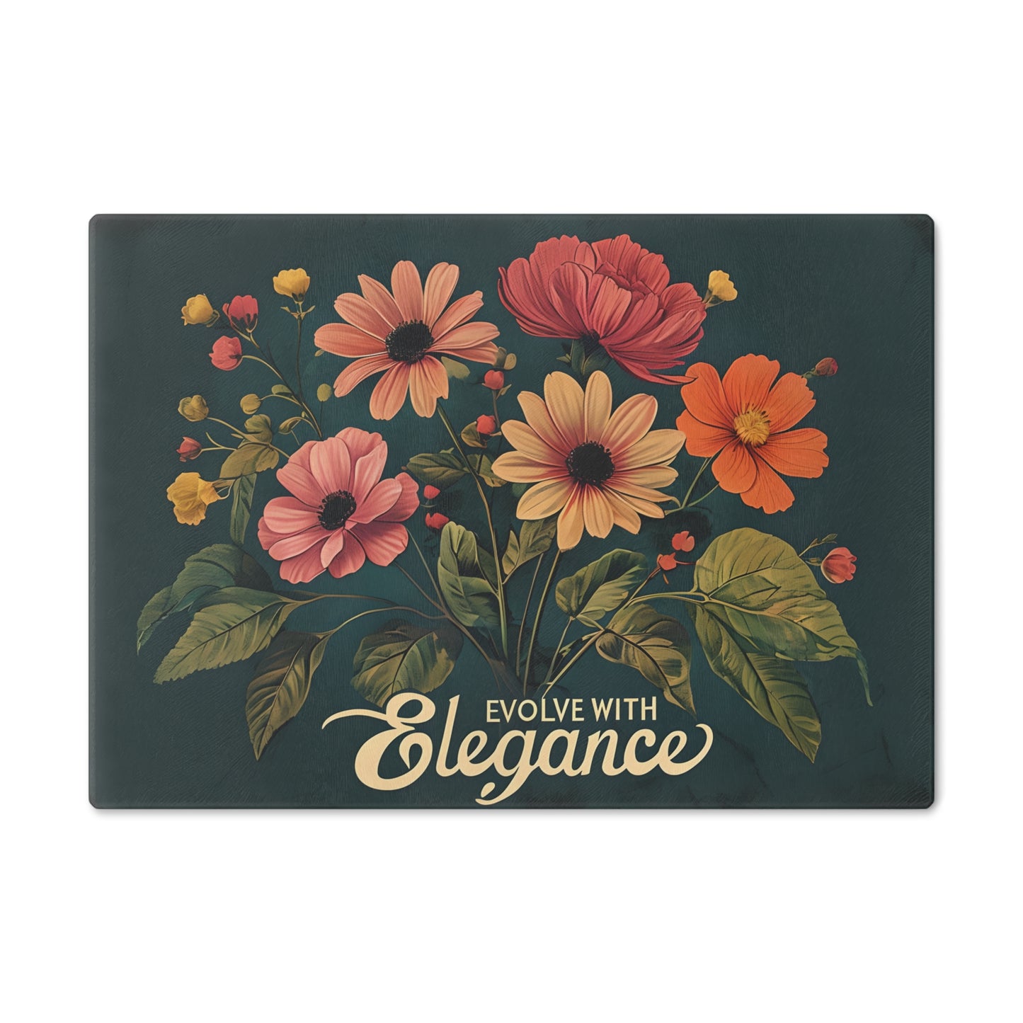 Floral Cutting Board - Evolve with Elegance Design for Home Chefs