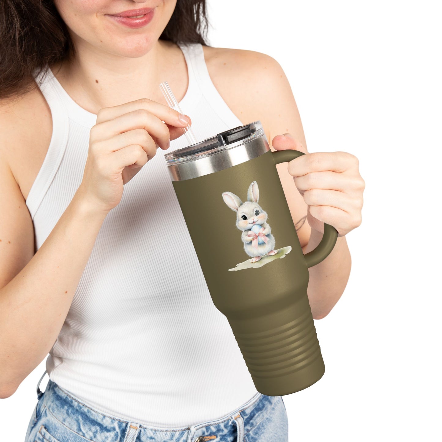 Cute Bunny Insulated Travel Mug