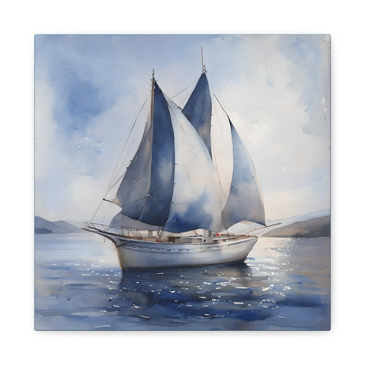 Sailing Boat on Serene Water Canvas Print