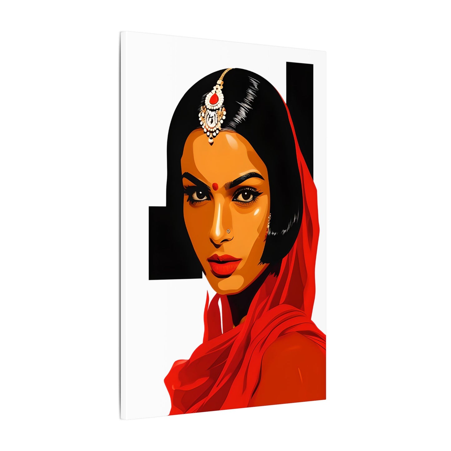 Bold Cultural Art Canvas Print, Indian Origin Art