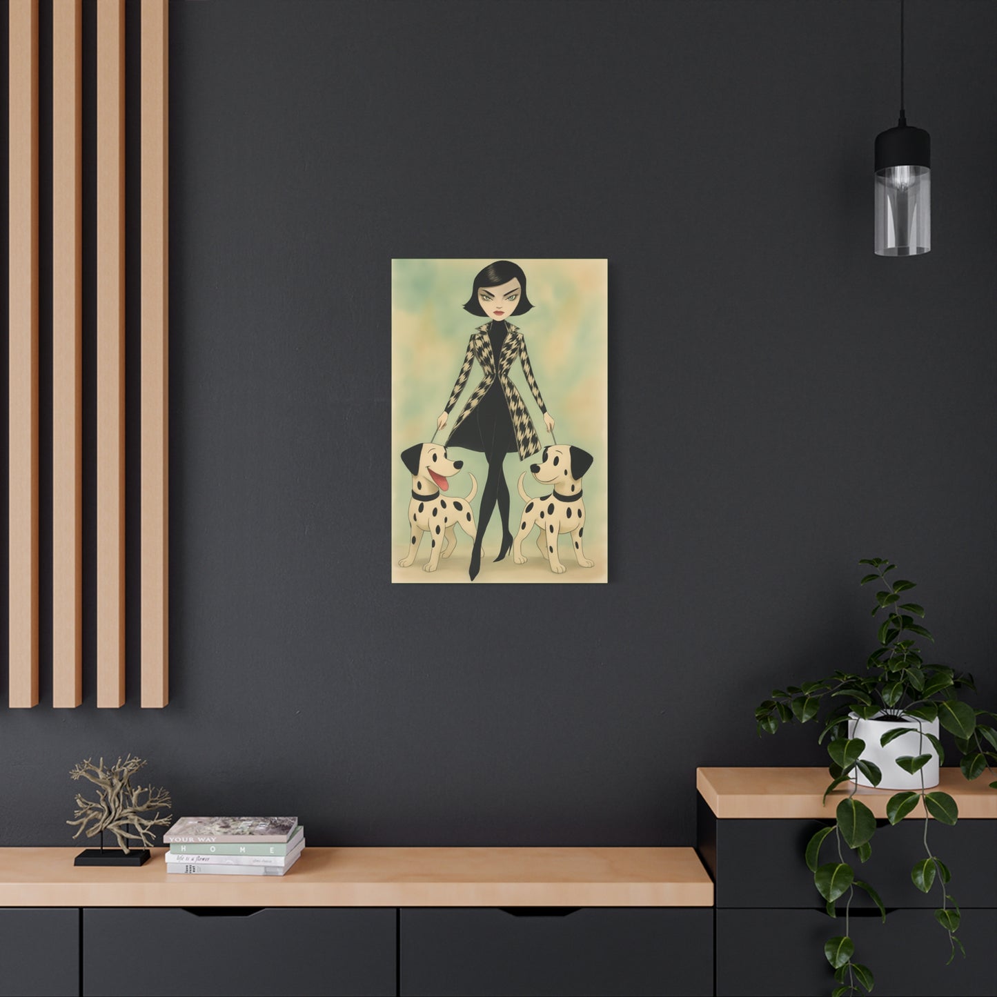 Chic Dog Art Canvas Print