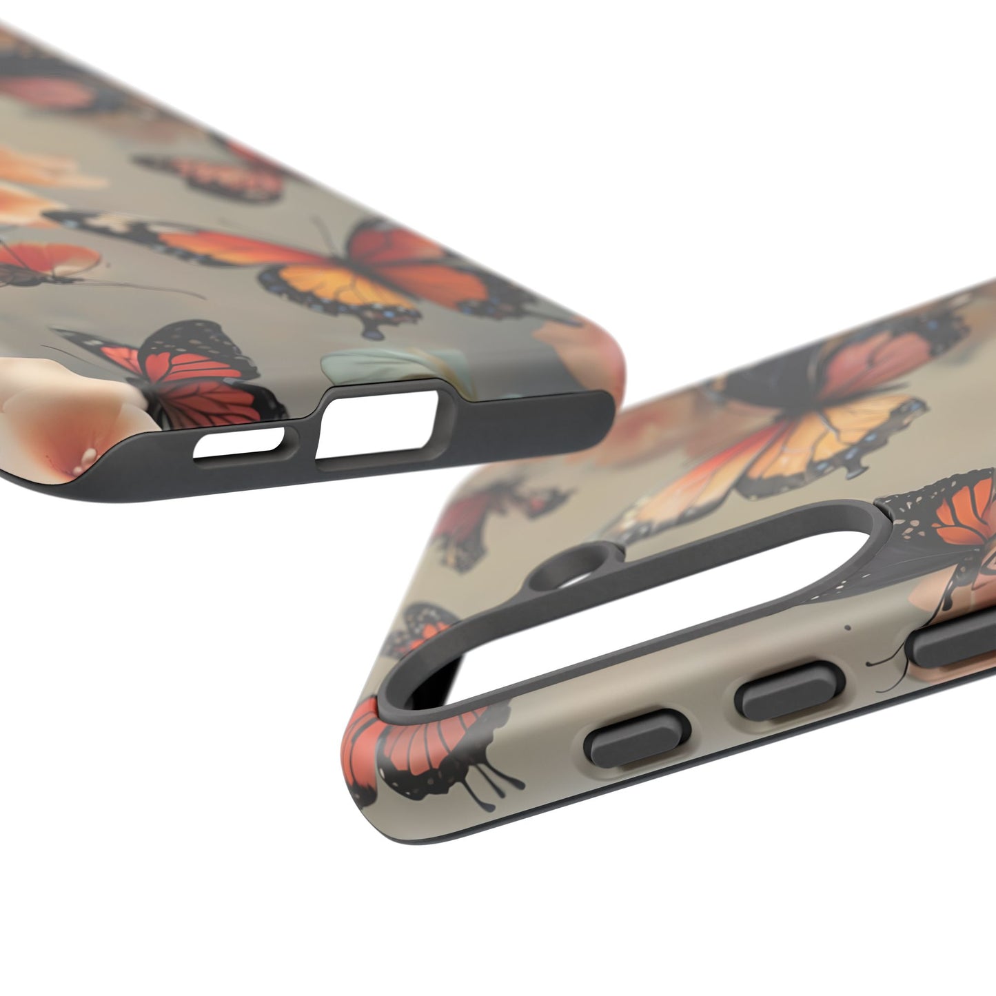Butterfly Phone Case with Floral Design Print