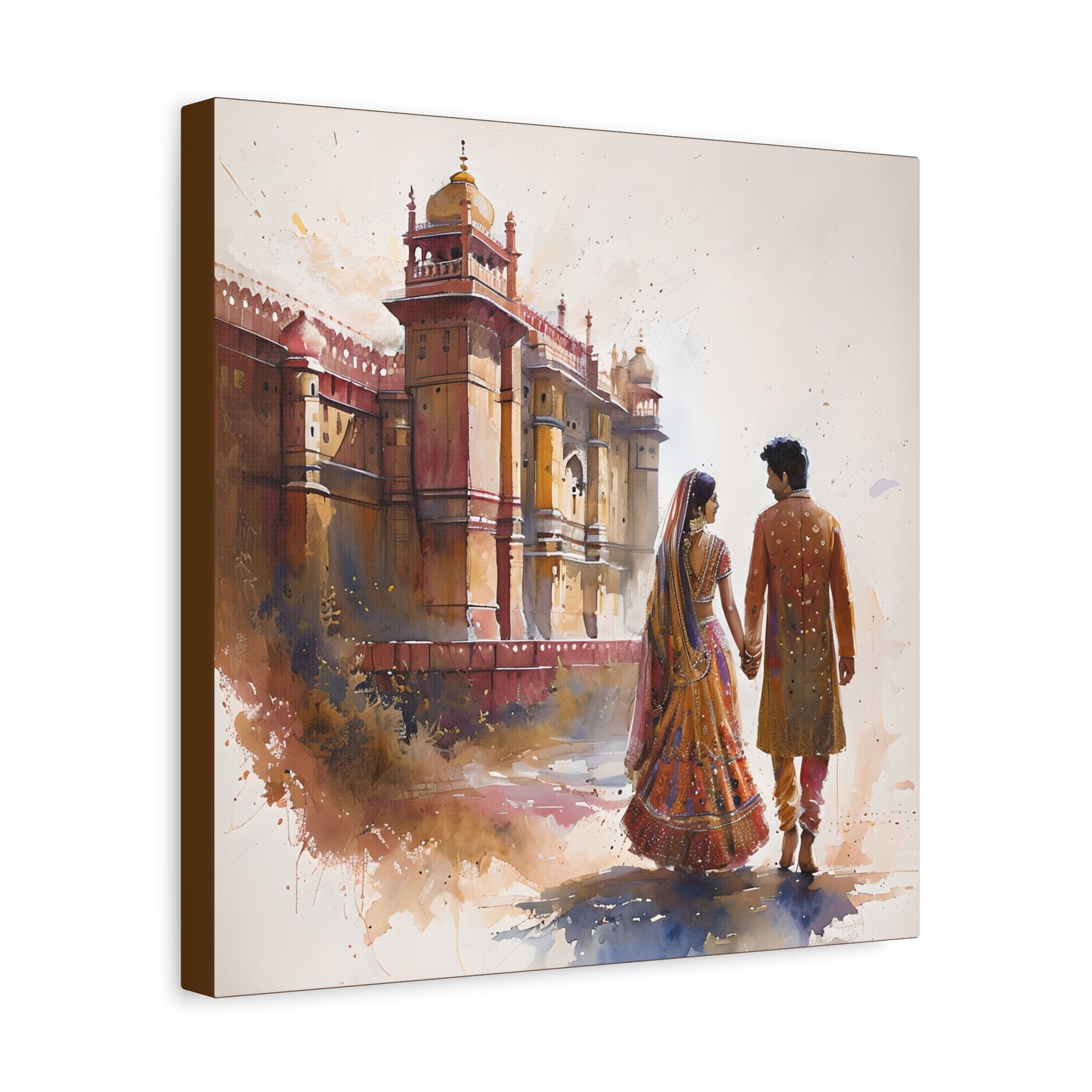 Couple Walking Along the Rajasthan Palaces
