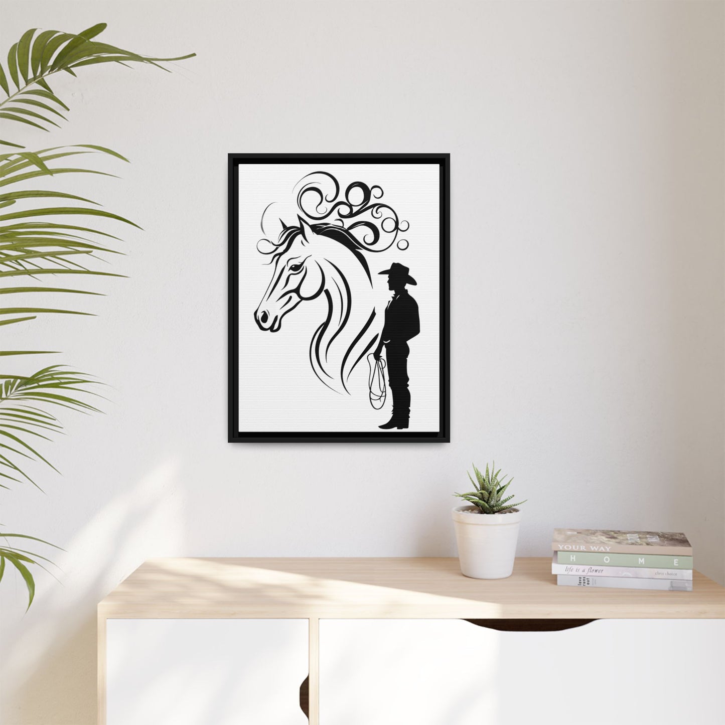 Minimalist Rustic Western Horse Art Print