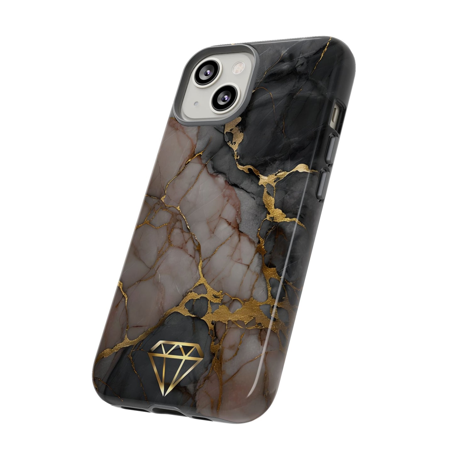 Elegant Marble Phone Case with Gold Accent