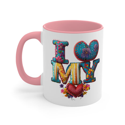 Colorful Floral Accent Mug - Perfect Gift for Moms