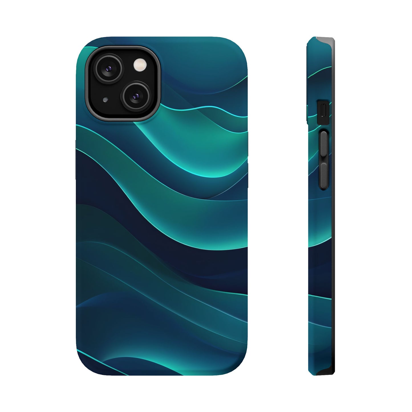 Wave Pattern Magnetic Tough Case - Stylish Protection for Your Phone