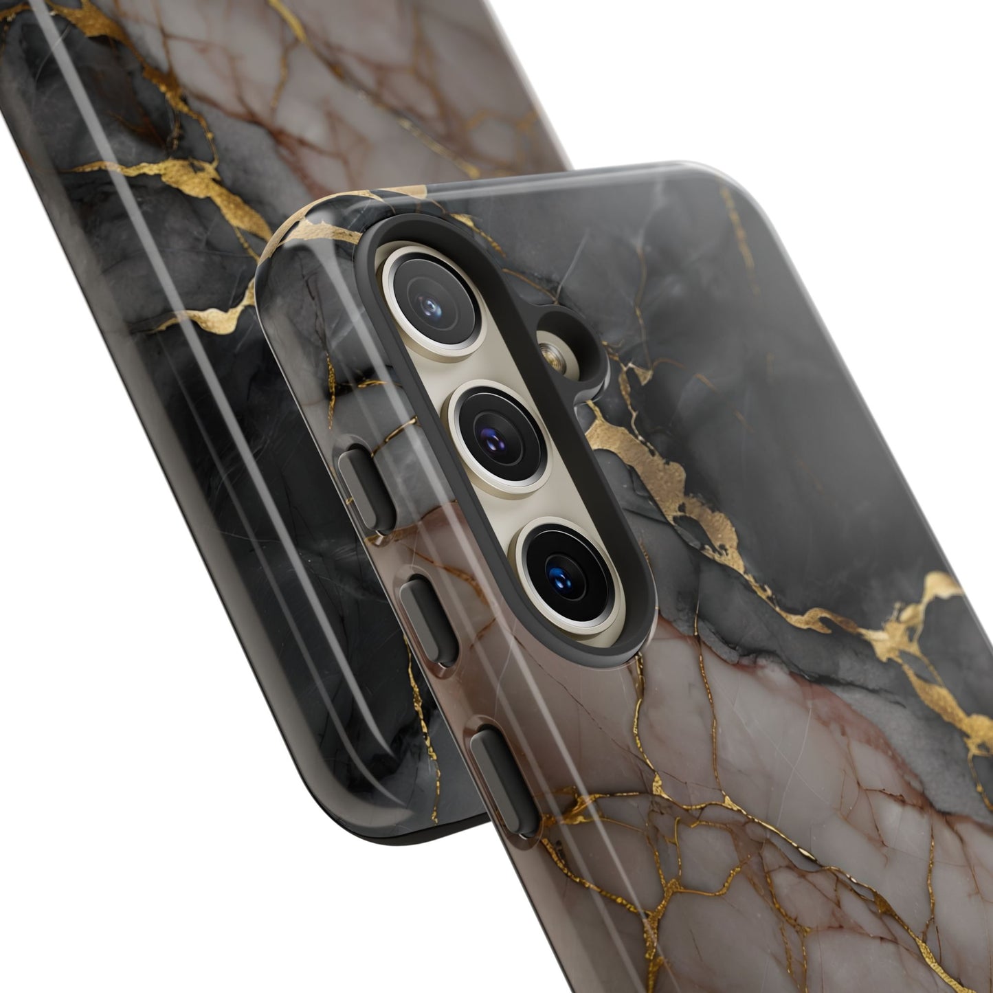 Elegant Marble Phone Case with Gold Accent