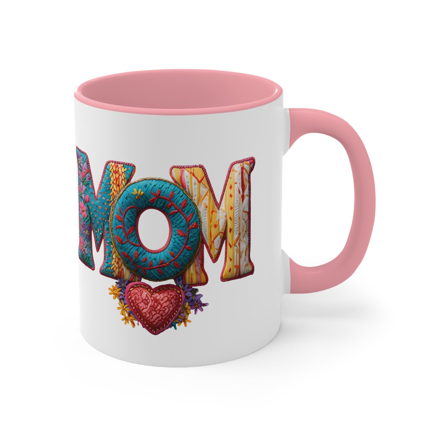 Colorful Floral Accent Mug - Perfect Gift for Moms