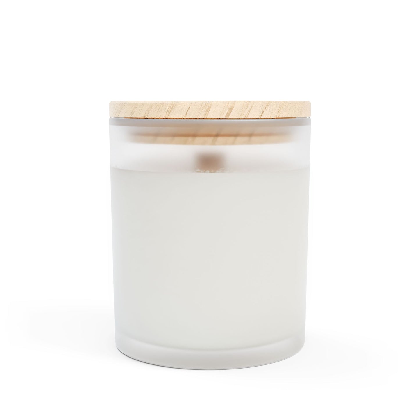 Floral Scented Candle - 11oz Frosted Glass with Wooden Lid