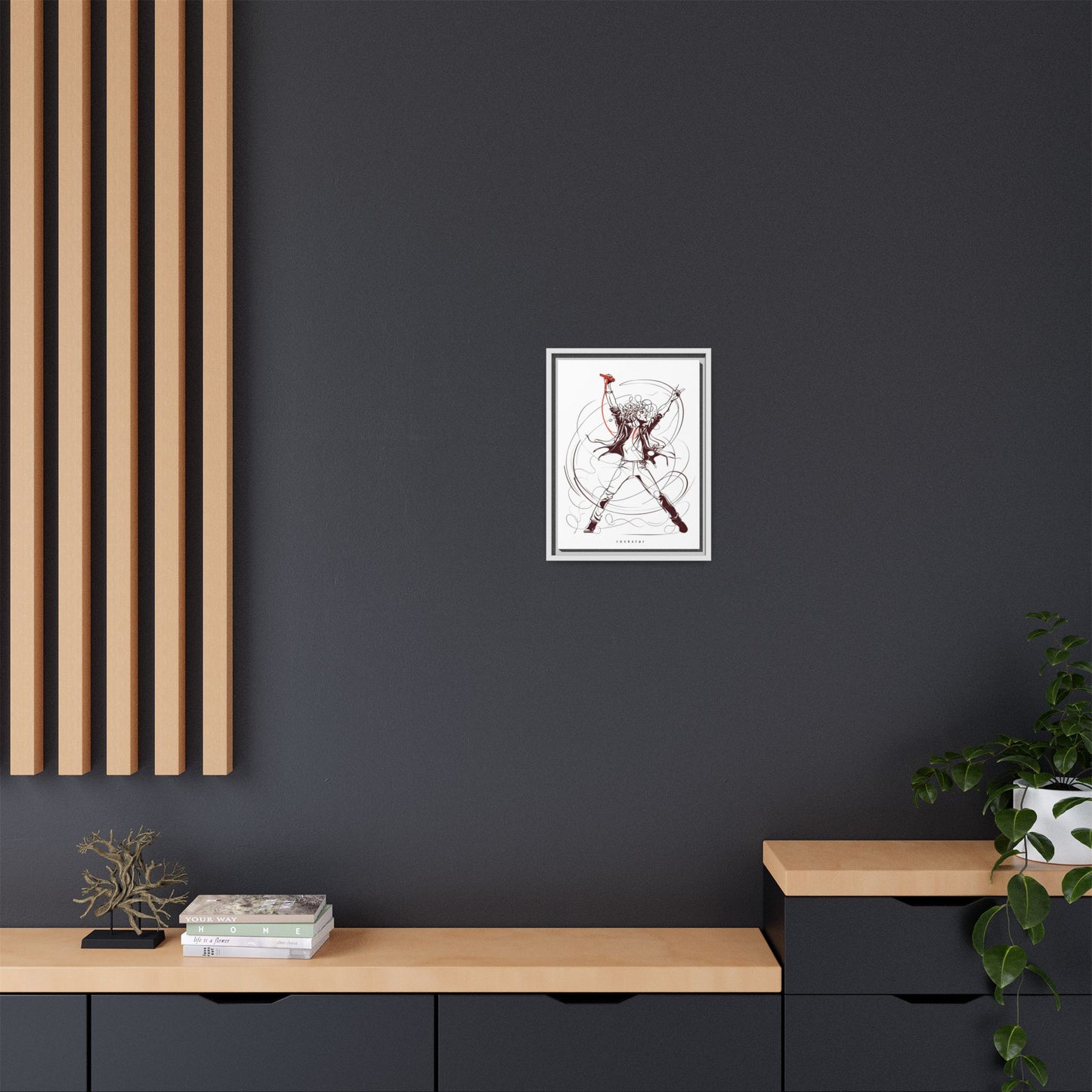 Minimalist Design a Rockstar, Matte Frame Print