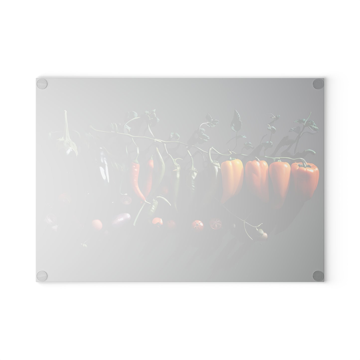 Artistic Vegetable Glass Cutting Board