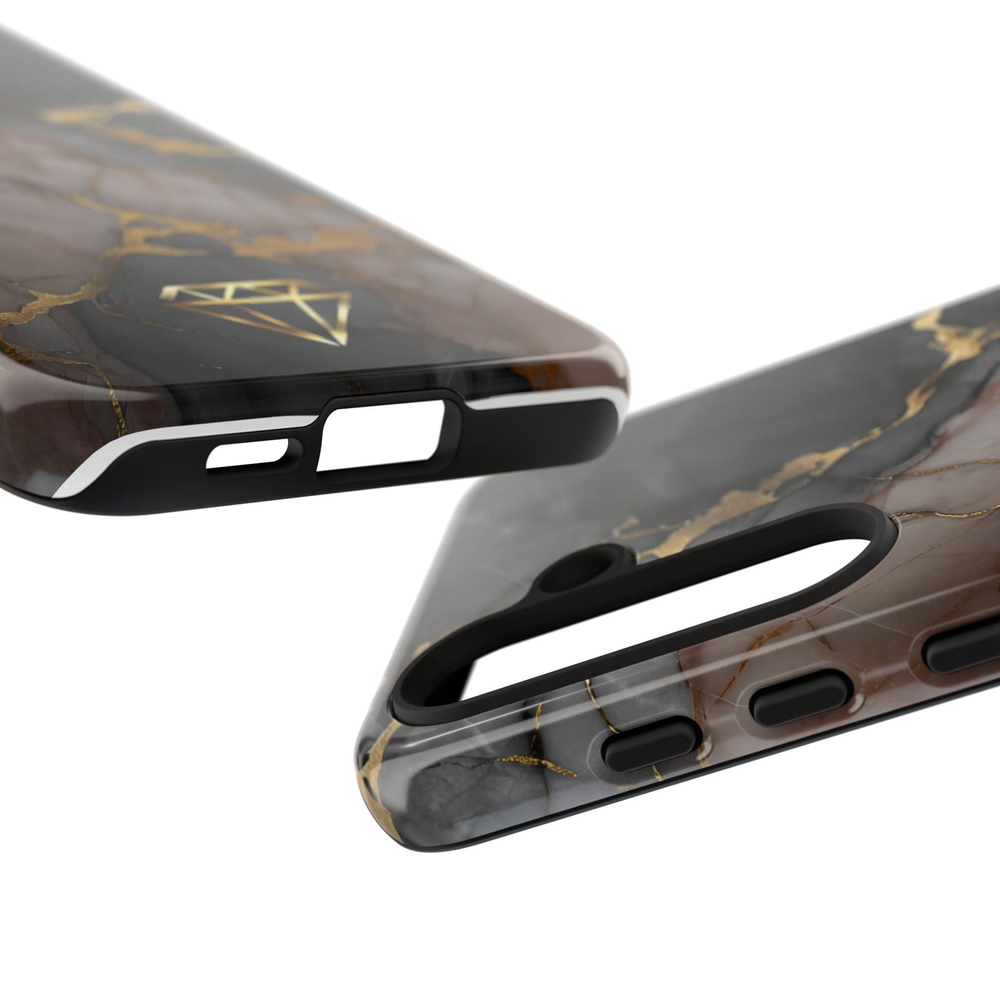 Elegant Marble Phone Case with Gold Accent