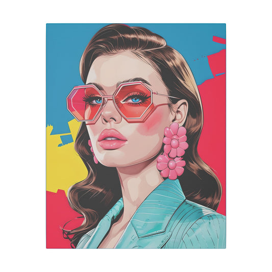 Chic Vibrant Bold Colour Art Canvas Print