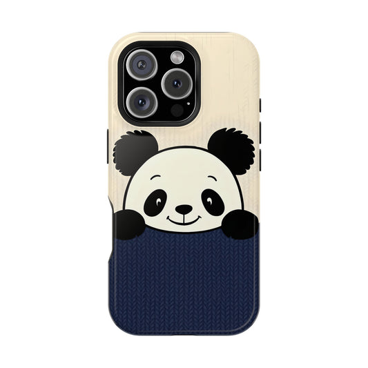 Cute Panda Magnetic Tough Case Cover