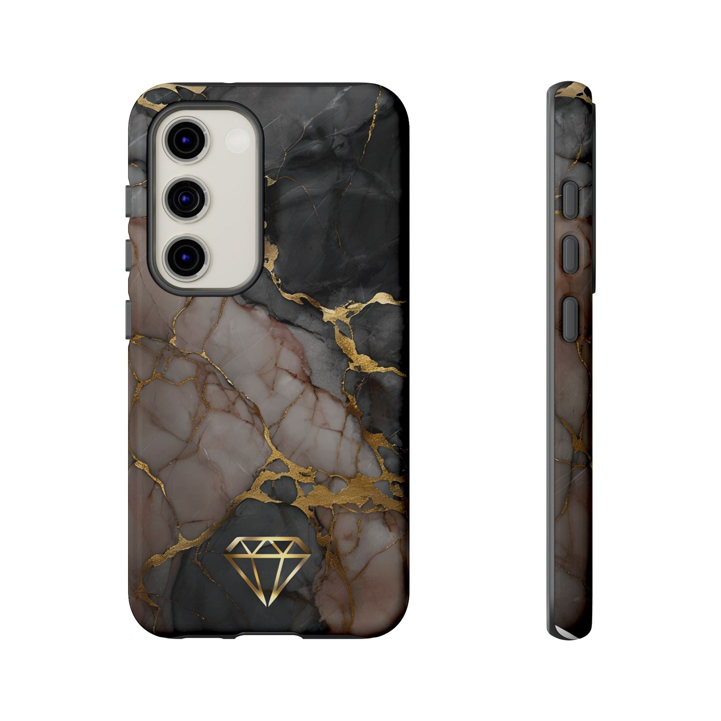 Elegant Marble Phone Case with Gold Accent