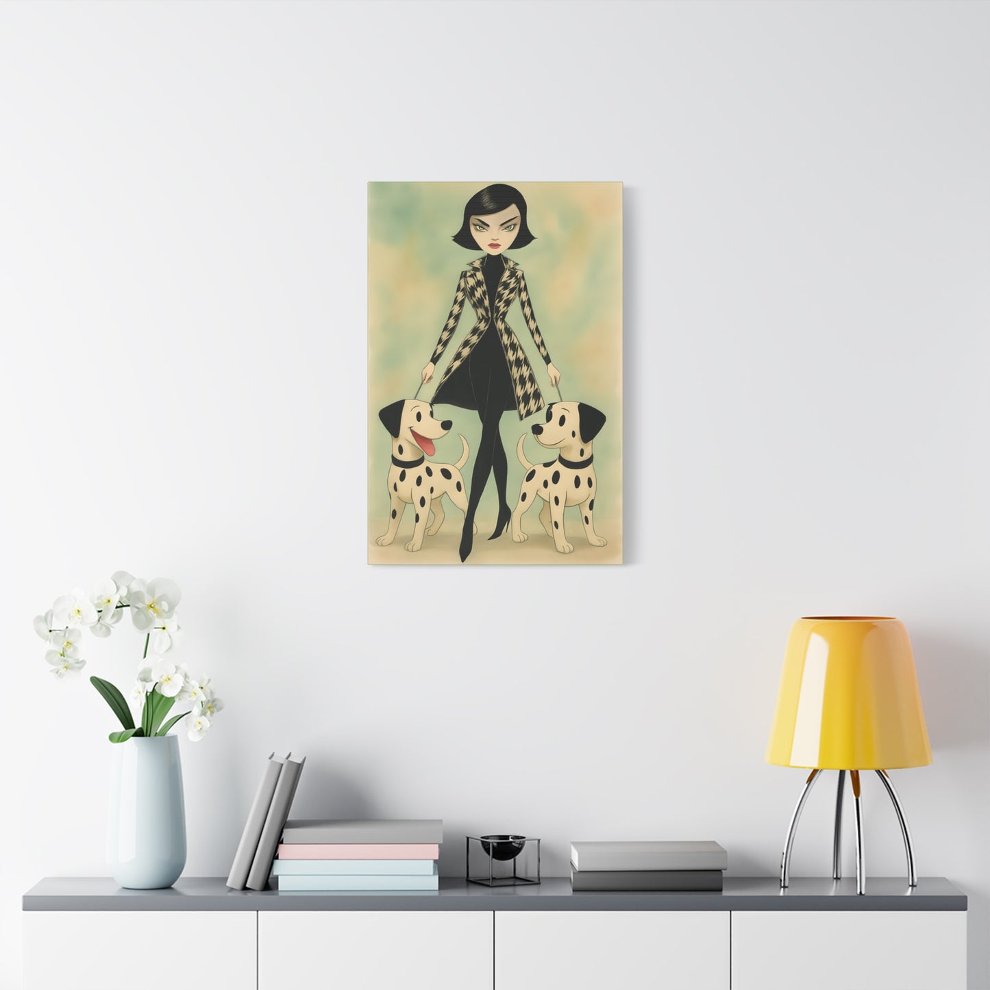 Chic Dog Art Canvas Print
