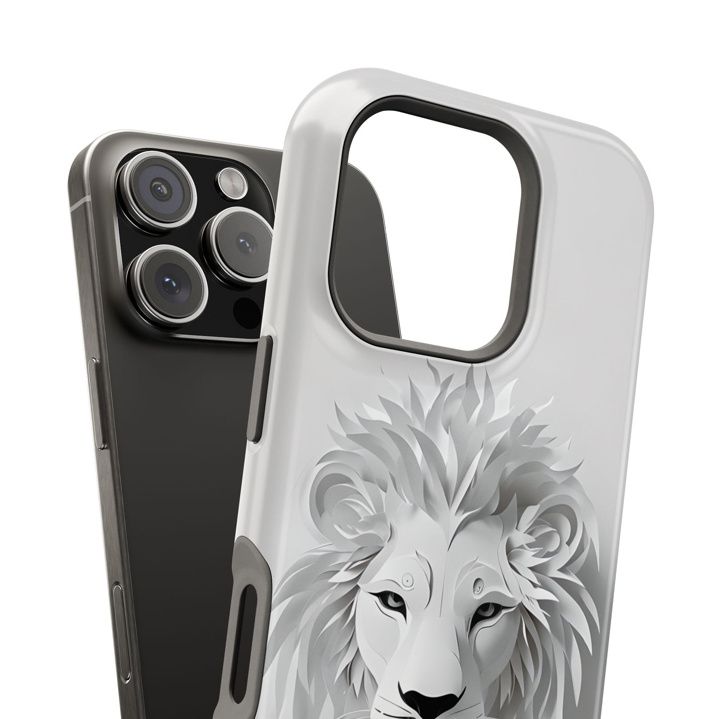 Majestic Intricate Lion Face Magnetic Tough Case Cover