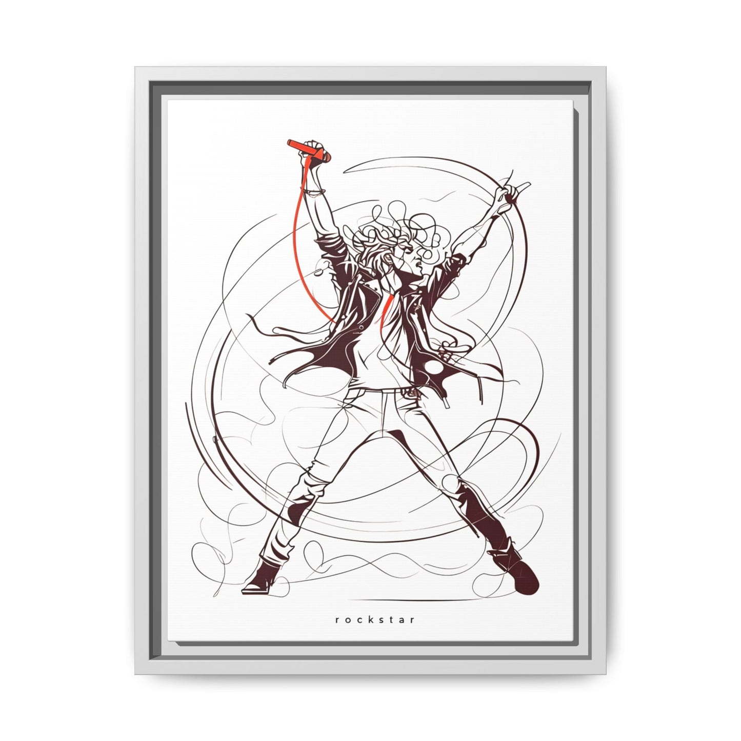 Minimalist Design a Rockstar, Matte Frame Print