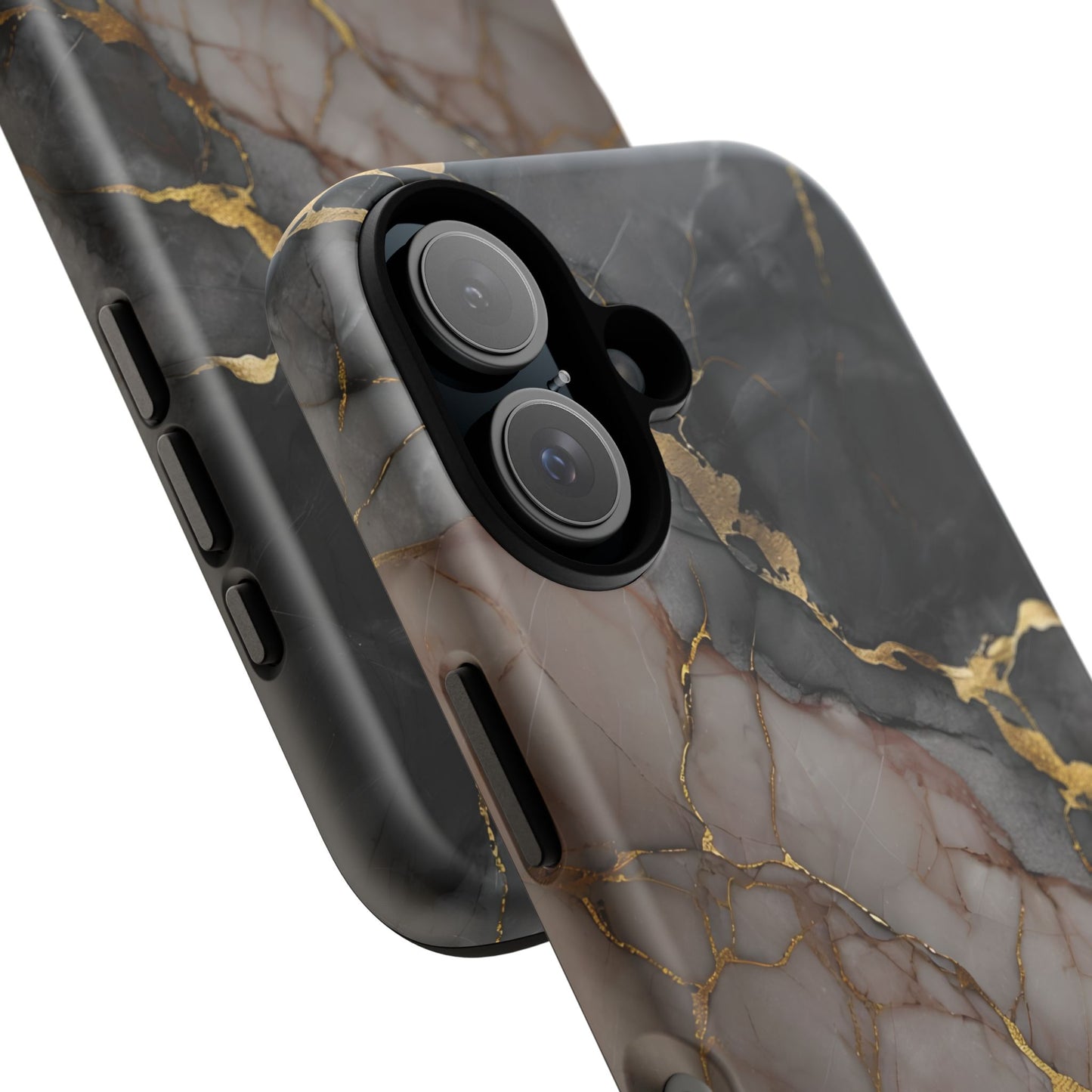 Elegant Marble Phone Case with Gold Accent