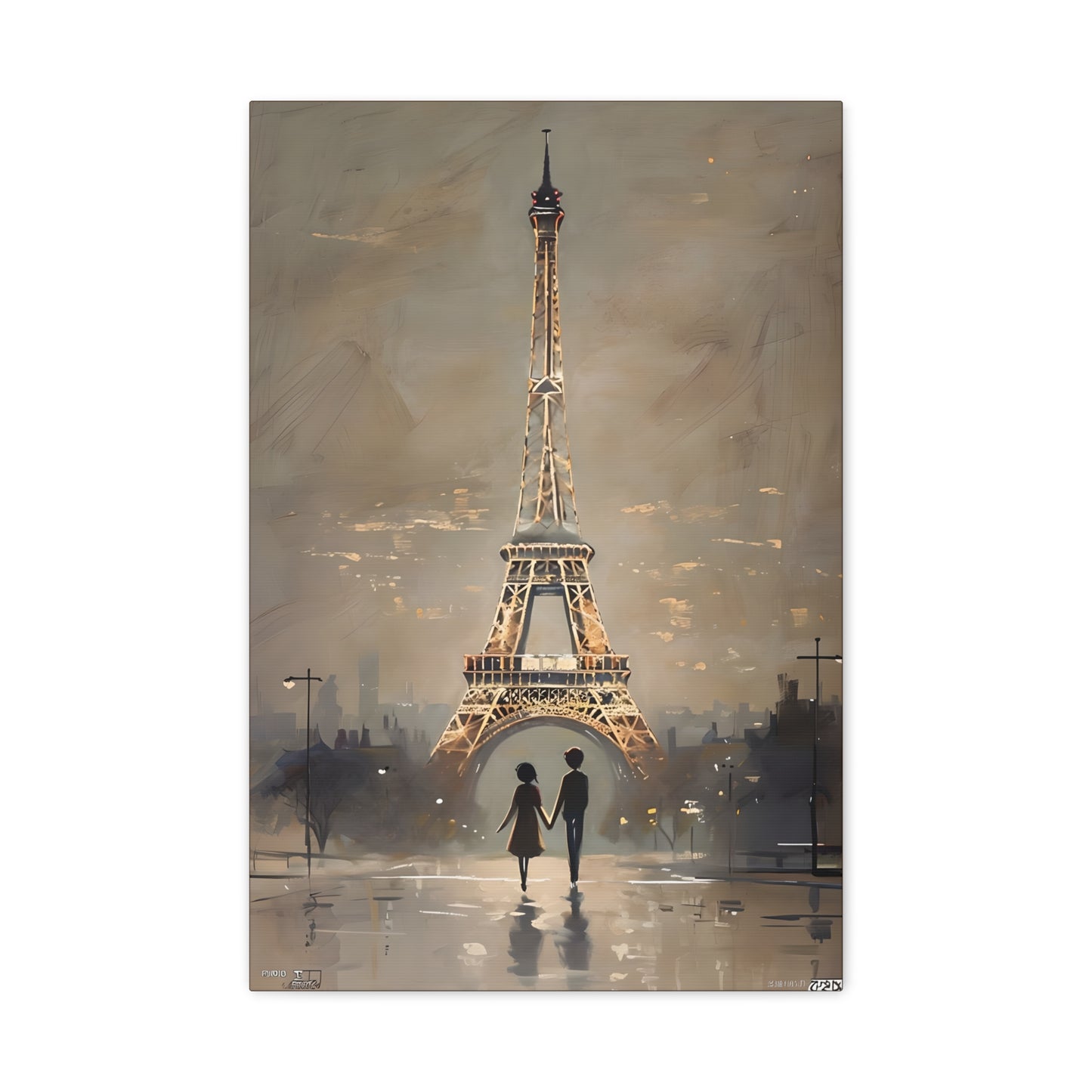 Romantic Evening Stroll Under The Illuminated Eiffel Tower