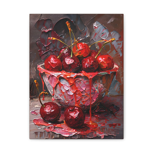 Cherry Still Life Canvas Art Print
