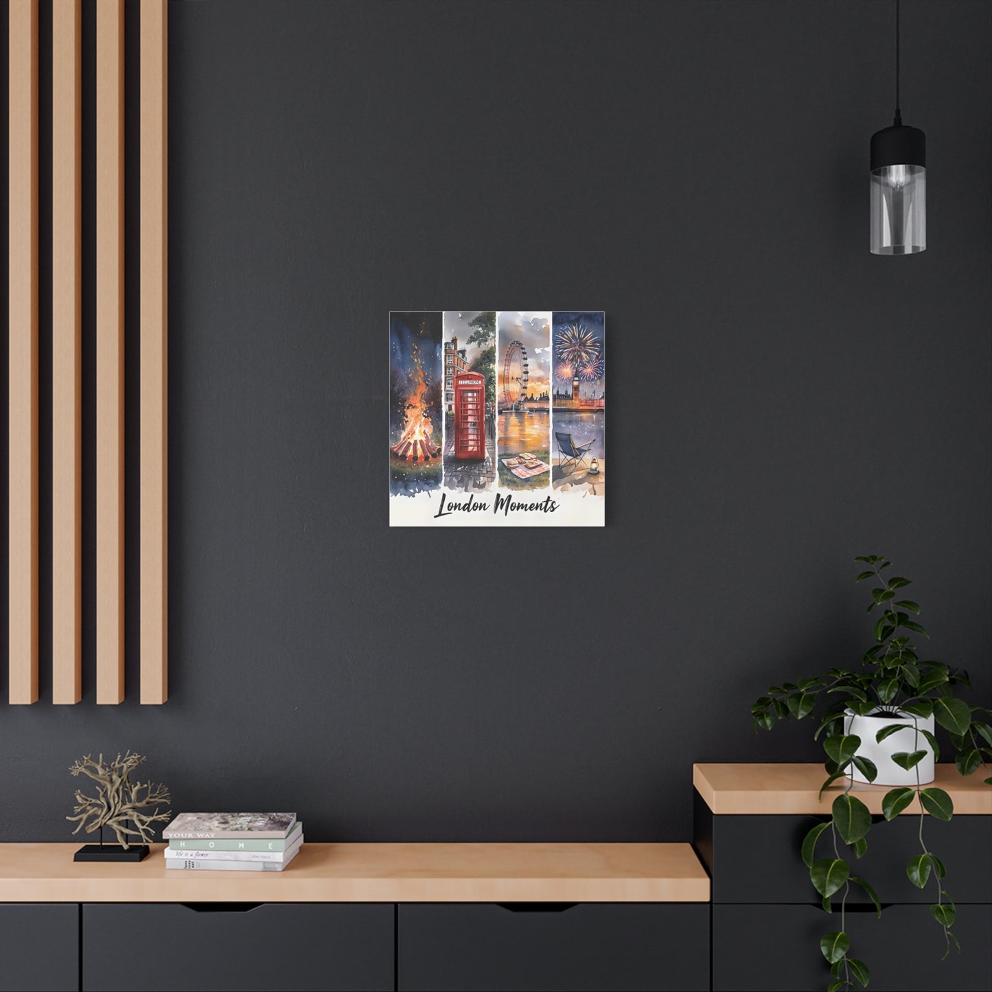 London Fireworks & Landmarks Canvas Print
