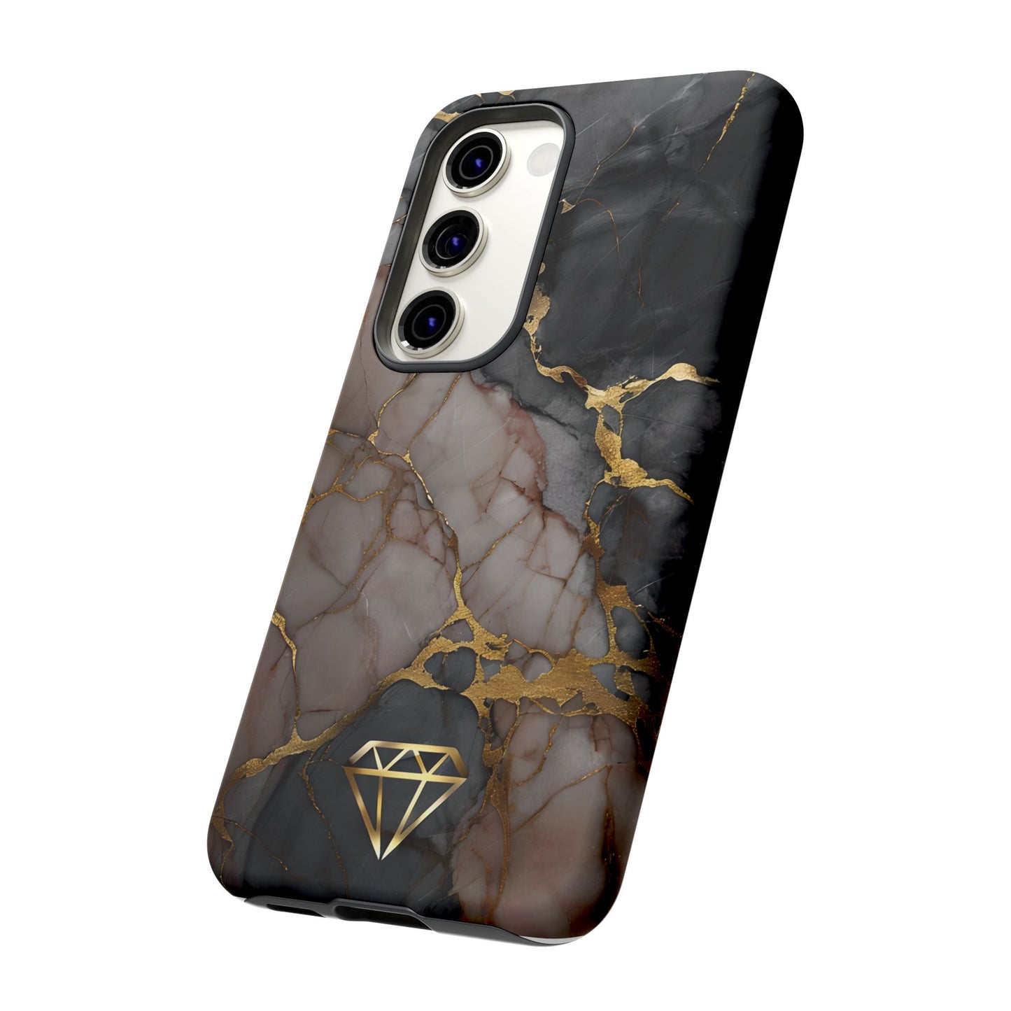 Elegant Marble Phone Case with Gold Accent