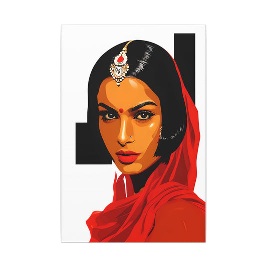 Bold Cultural Art Canvas Print, Indian Origin Art