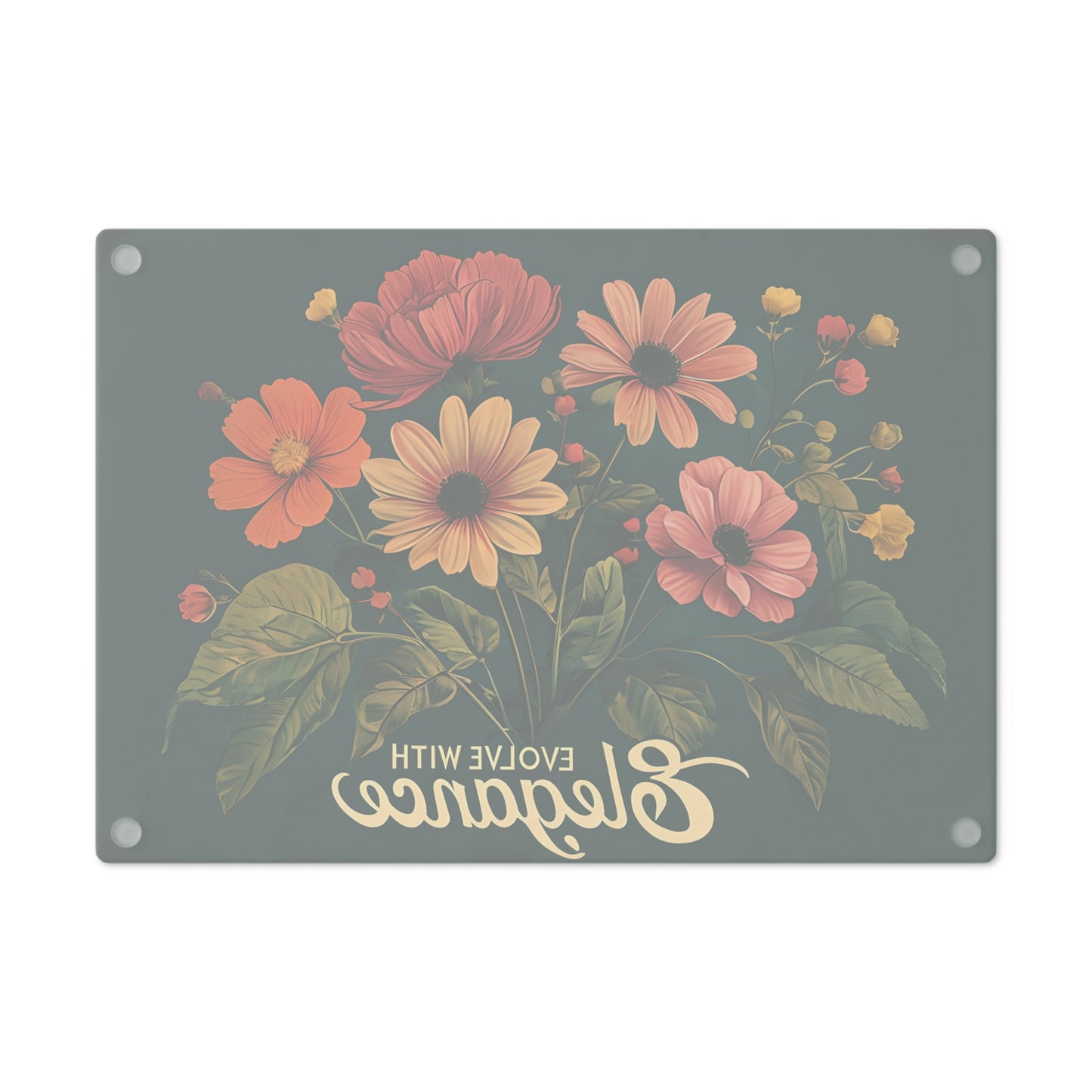 Floral Cutting Board - Evolve with Elegance Design for Home Chefs