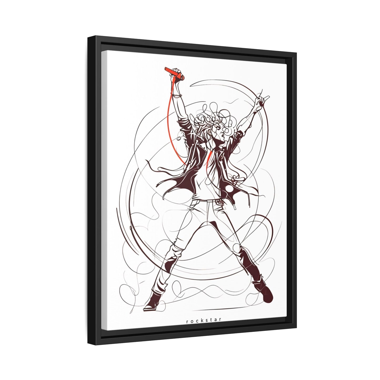 Minimalist Design a Rockstar, Matte Frame Print