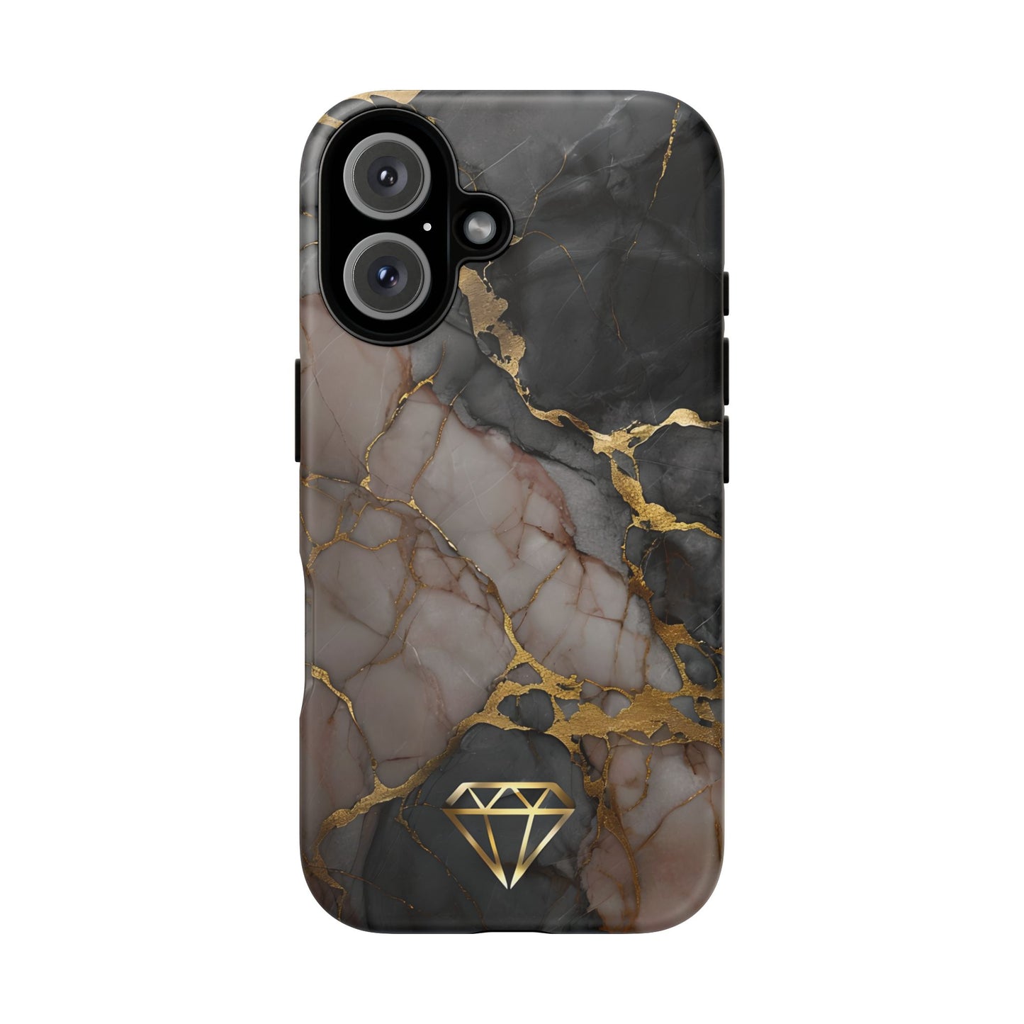 Elegant Marble Phone Case with Gold Accent