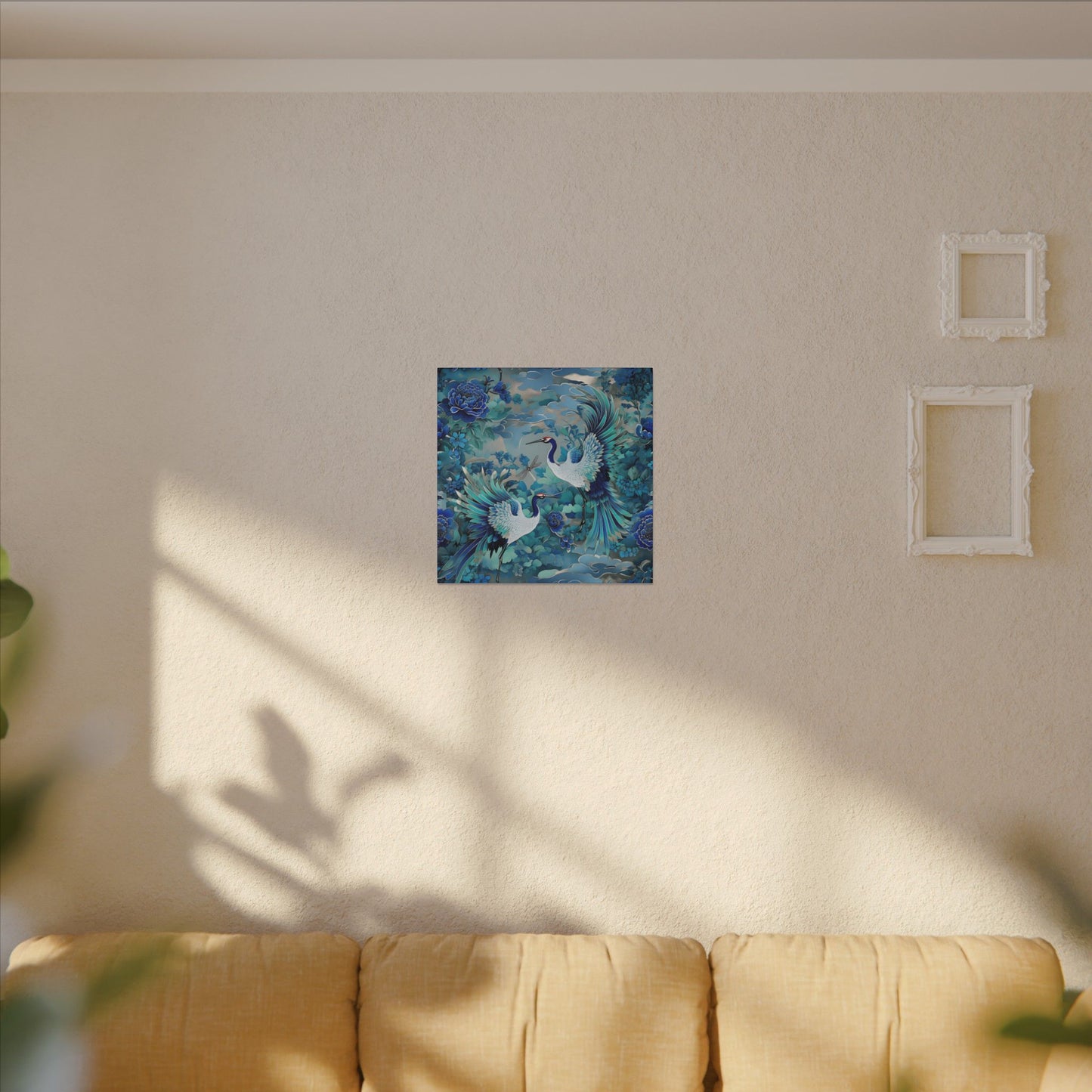 Elegant Crane Art Canvas Print