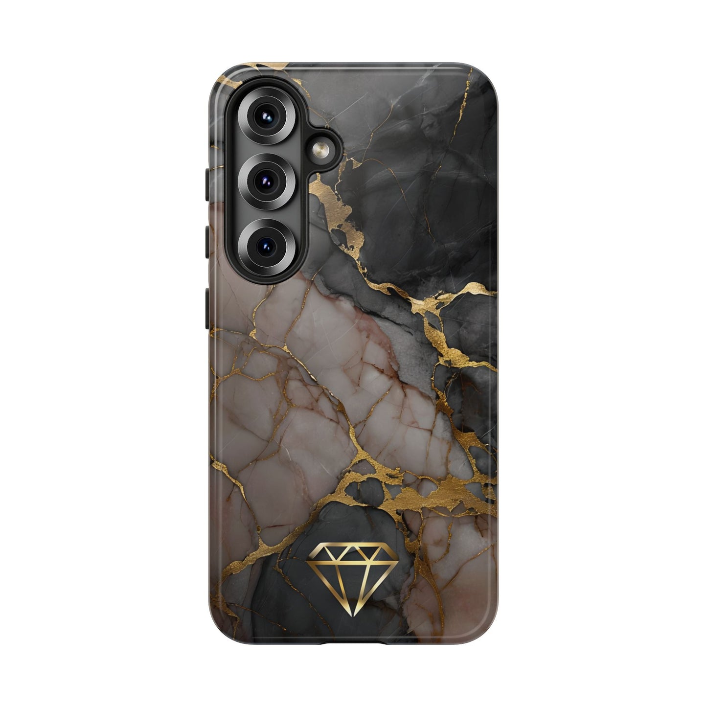 Elegant Marble Phone Case with Gold Accent