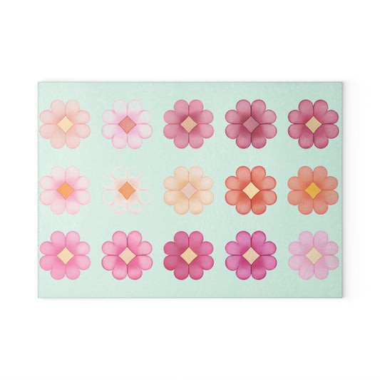 Floral Glass Cutting Board