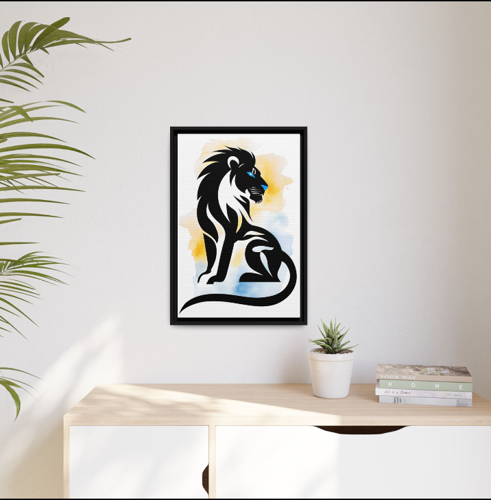 Bold Lion Art Print, Canvas Wall Decor