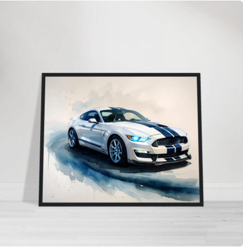 Framed Shelby GT350 Mustang Poster