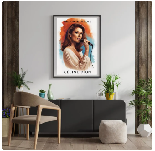Celine Dion 'Power of Love' Framed Poster