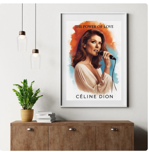 Celine Dion 'Power of Love' Framed Poster