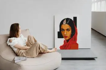 Bold Cultural Art Canvas Print, Indian Origin Art