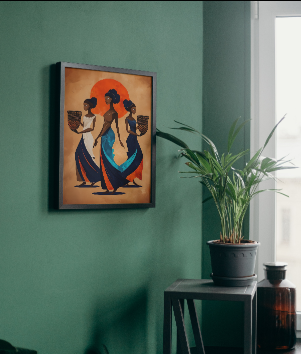 African Cultural Women Framed Print